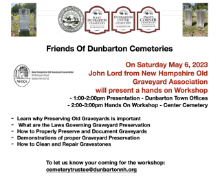 Cemetery Trustees Workshop on Preserving Old Graveyards 